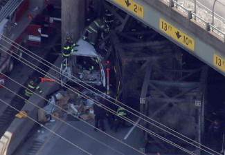 secaucus crash traps two