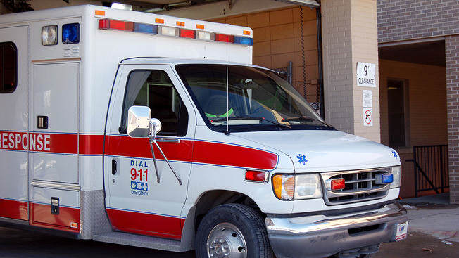 overturned ambulance crash